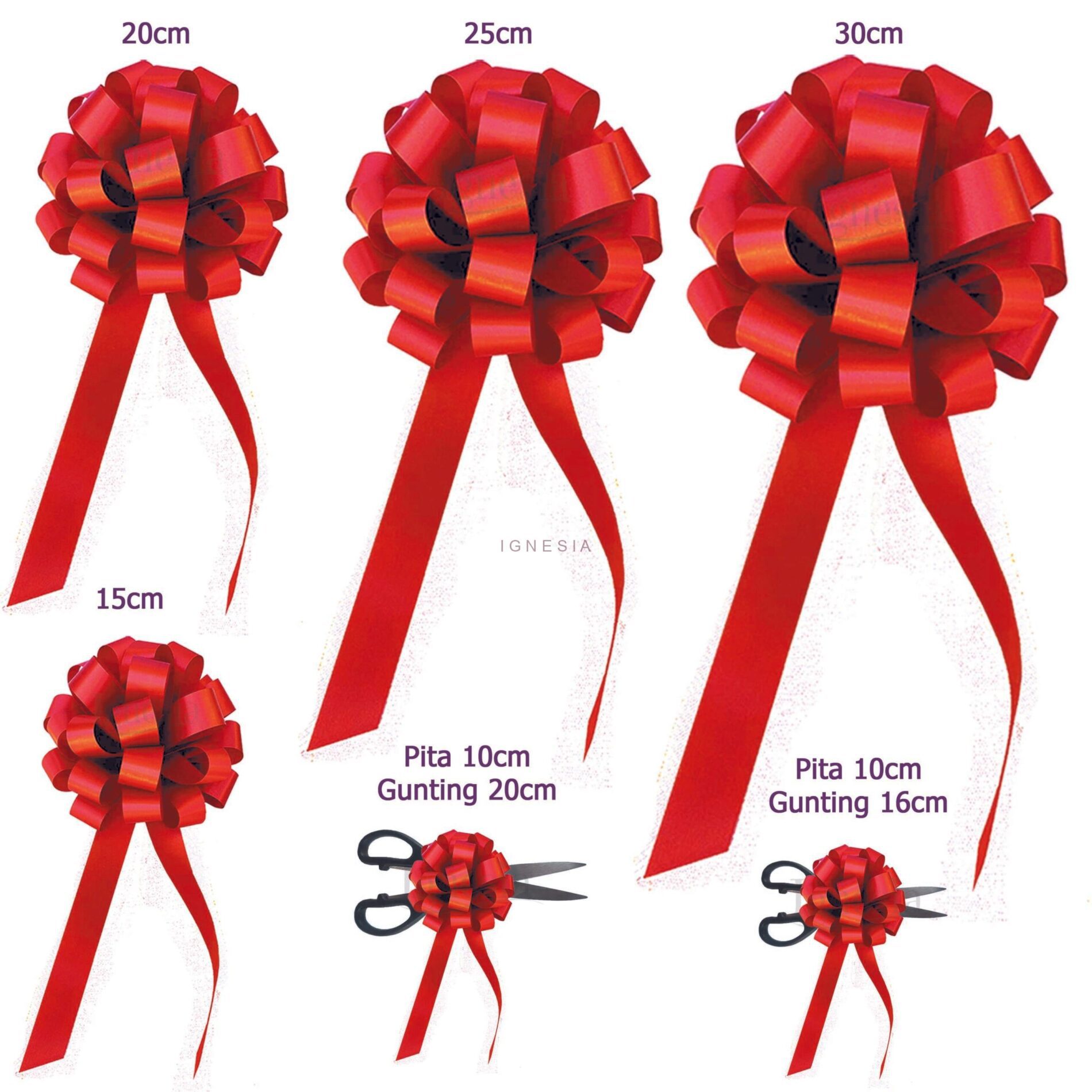Paket Pita Peresmian 2 Pom 1 Bunga Satin Hitam Gold - Gambar 3