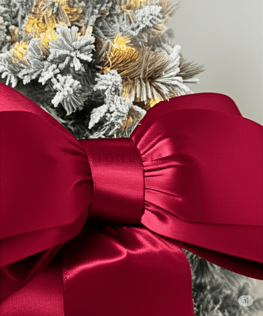 Pita Besar Untuk Dekorasi Pohon Natal / Backdrop Ulang Tahun Bahan Bludru Velvet - Gambar 4