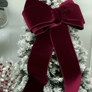 Pita Besar Untuk Dekorasi Pohon Natal / Backdrop Ulang Tahun Bahan Bludru Velvet