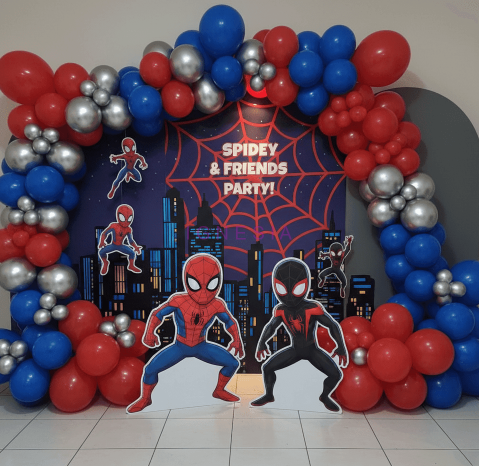 Dekorasi Ulang Tahun Spiderman Standing Karakter Styrofoam 3 Backdrop &Amp; Dekorasi Ulang Tahun Anak Laki Styrofoam Spyderman Marvel Superhero