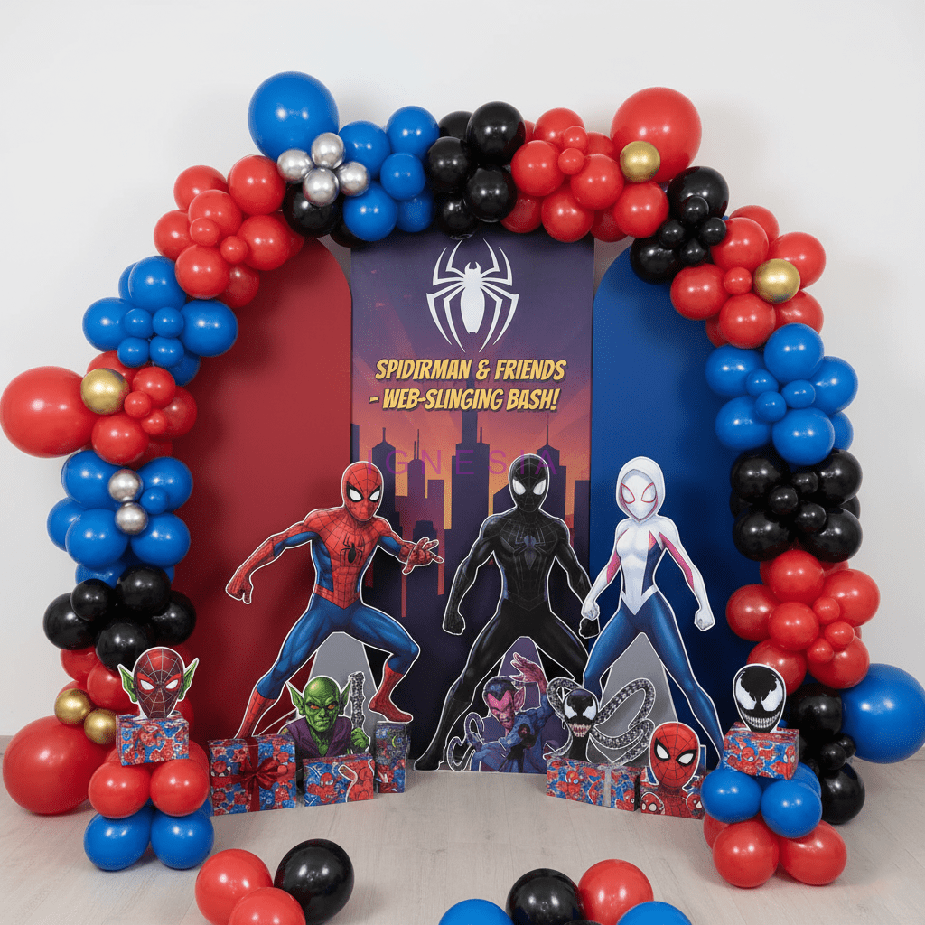 Dekorasi Ulang Tahun Spiderman Standing Karakter Styrofoam 4 Backdrop &Amp; Dekorasi Ulang Tahun Anak Laki Styrofoam Spyderman Marvel Superhero