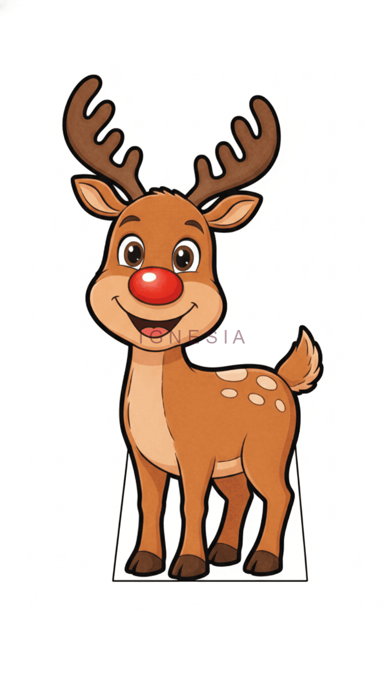 Backdrop & Dekorasi Natal Rusa Lucu