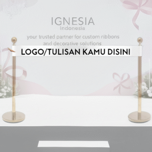 custom pita kain sablon Print Logo tulisan berwarna Untuk Peresmian di Jakarta