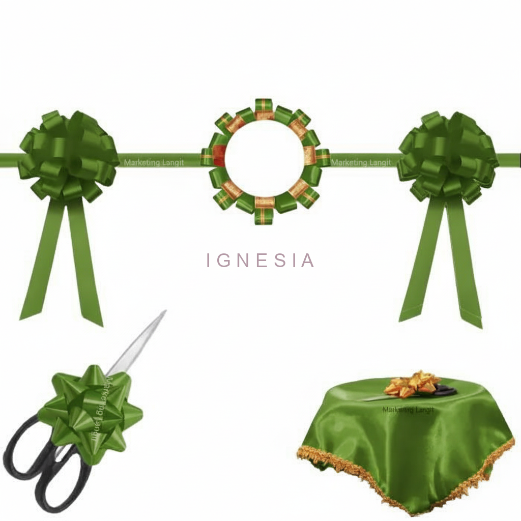 Pita Seremonial Pembukaan Kantor Baru Cetak Logo Warna