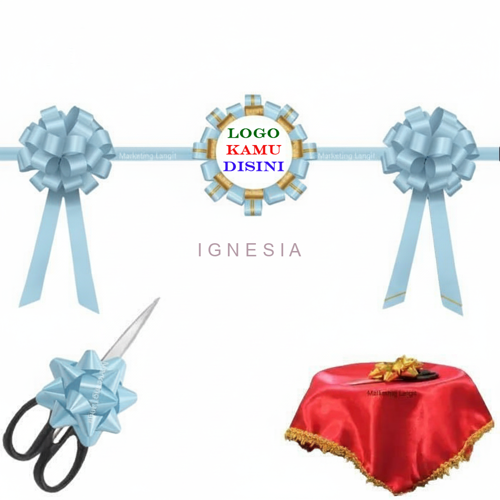 Custom Pita Opening Acara Pembukaan Cetak Logo usaha