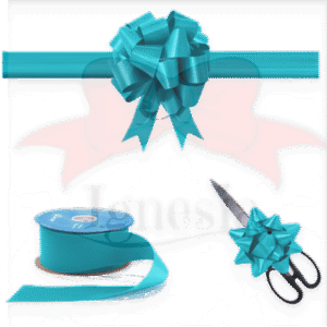 Pita Grand Opening Tosca Teal 15cm Set Tali Panjang PP Real Ribbon By IgnesiaBisa Custom