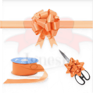 Set Pita Untuk Seremonial Kantor 1 POM Set gunting 15cm Orange Muda salem