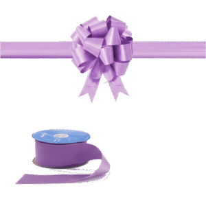 Pita Dekorasi Peresmian Ungu Muda 15cm Set Tali Panjang Satin Real Ribbon By IgnesiaBisa Custom