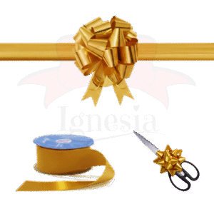 Pita eresmian Gold Metalik Set Gunting Untuk Grand Opening