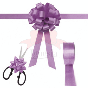 Pita Peresmian 1 Pompom GUNTING Nampan Pita Ungu Muda