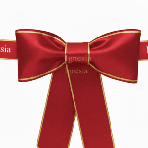 Kustom Pita Grand Opening Toko Merah 70cm Polos Satin Premium Tebal Lis Gold