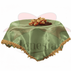 Baki Peresmian Hijau Muda 35cm Muat 3-4 Gunting Lis Gold Bisa Custom