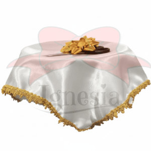 Nampan Grand Opening Putih 35cm Muat 3-4 Gunting Lis Gold Bisa Custom
