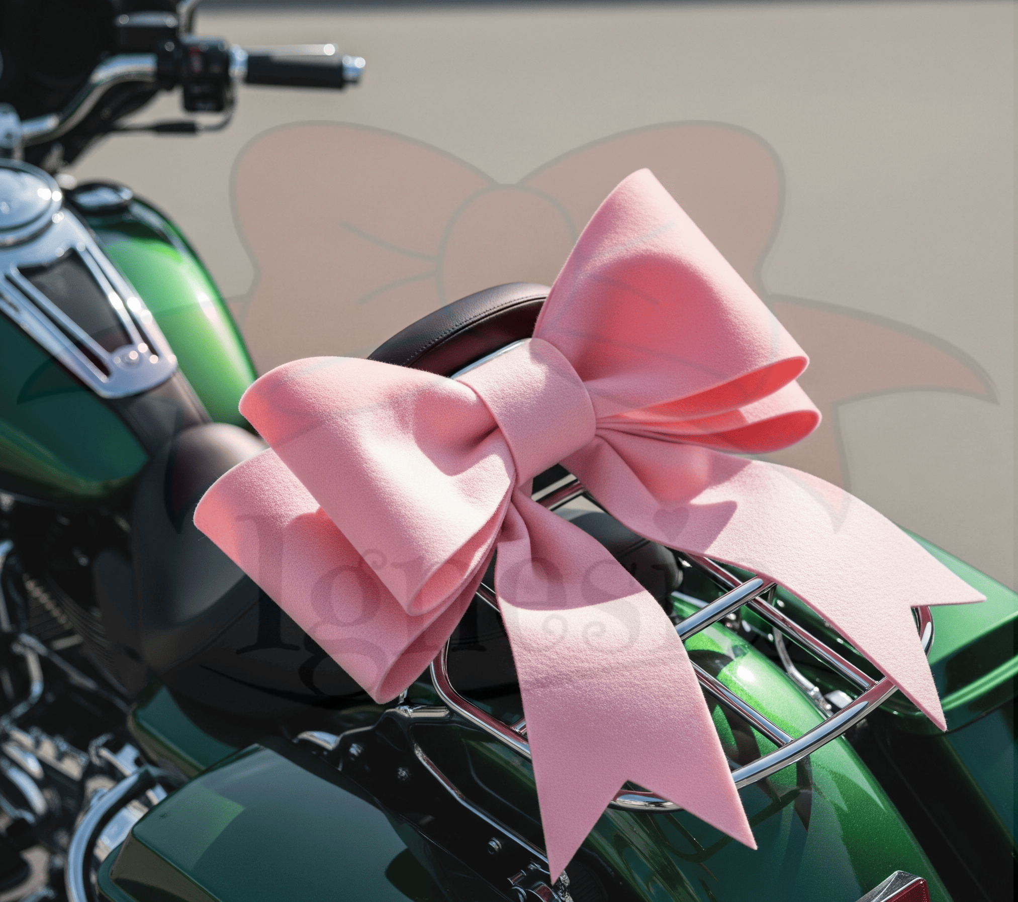 Pita Hiasan DO Motor Baru Warna Pink Muda Untuk Hadiah Besar - Gambar 3