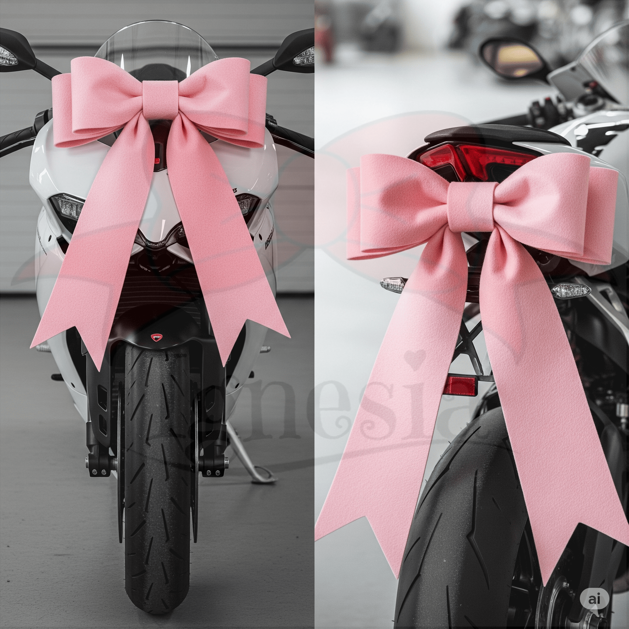 Pita Hiasan DO Motor Baru Warna Pink Muda Untuk Hadiah Besar - Gambar 4