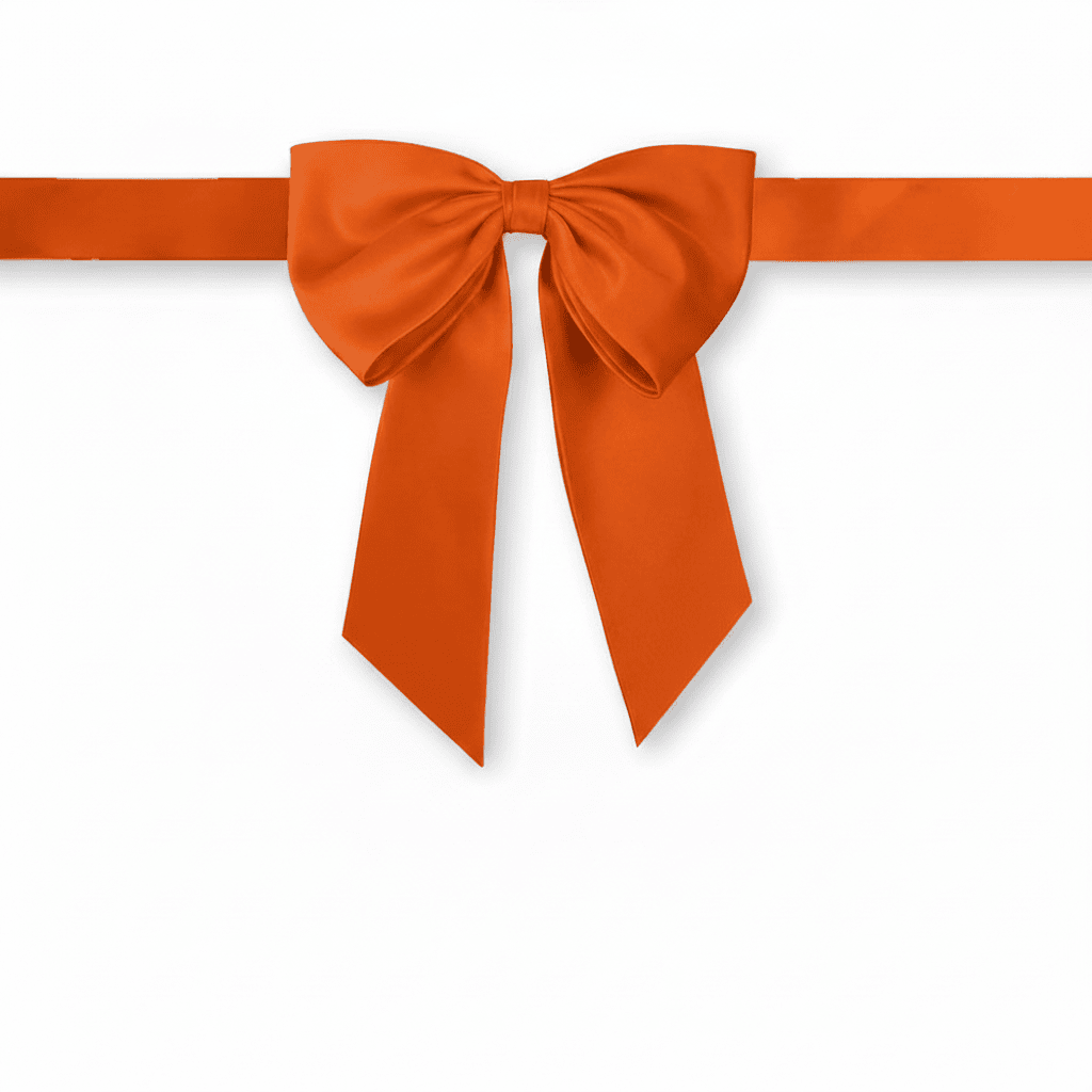 Pita Peresmian Gedung Warna Orange Bahan Kain Satin