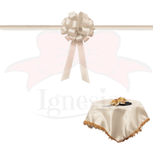 Pita Seremonial Grand Opening Putih 15cm Set Gunting & Nampan Hias Satin Real Ribbon By IgnesiaBisa Custom