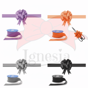 Pita Dekorasi Peresmian Ungu Muda 15cm Set Tali Panjang PP Real Ribbon