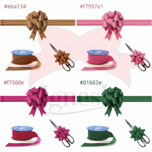 Dekorasi Grand Opening Coklat 15cm Set Gunting Hias Satin Real Ribbon By IgnesiaBisa Custom