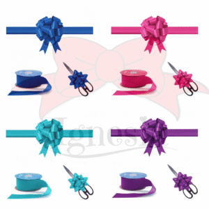 Dekorasi Potong Pita Ungu Tua 15cm Set Tali Panjang Satin Real Ribbon By IgnesiaBisa Custom