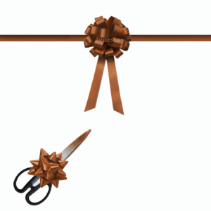 Pita Grand Opening Gedung Bronze Metalik 15cm Set Gunting Hias Satin Real Ribbon By Ignesia