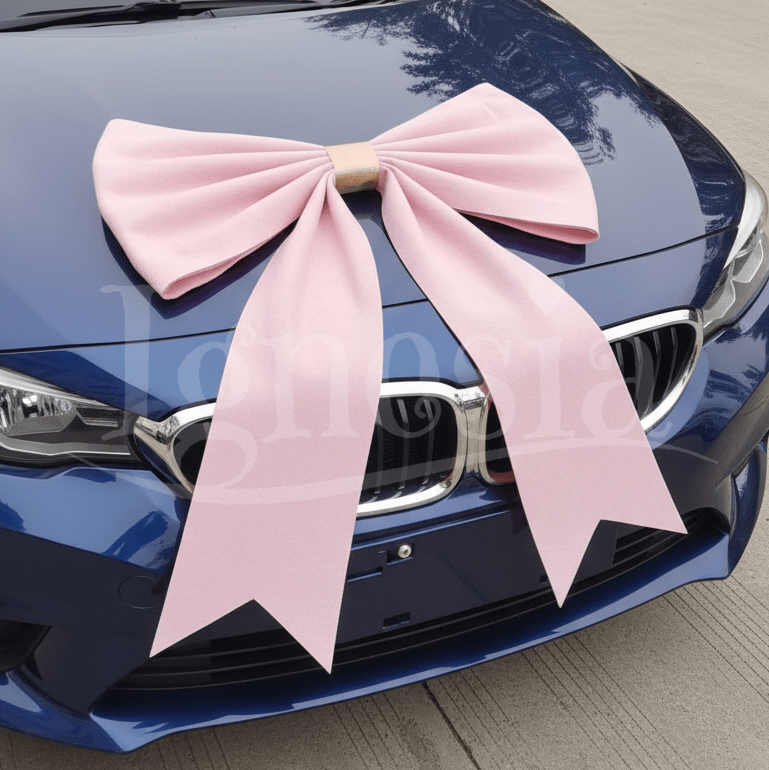 Pita Hiasan Mobil Baru 100cm Pink Muda Untuk Handover