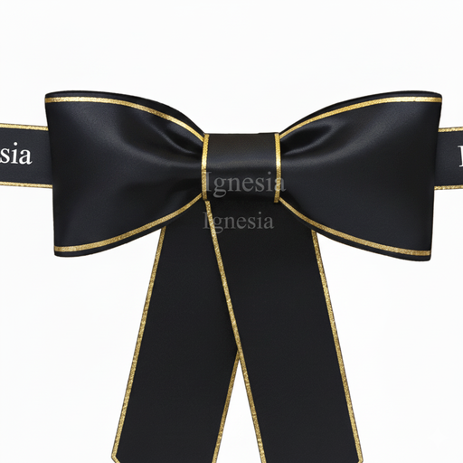 Pita Peresmian Custom PREMIUM Grand Opening Satin Hitam - Gambar 2