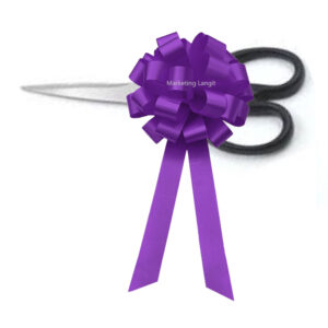Gunting Set Hiasan Pita Pompom Ungu Tua Untuk Acara Peresmian