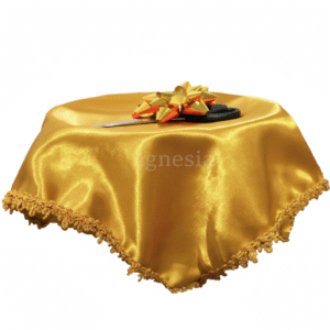 Tray Peresmian Kuning 35cm Muat 3-4 Gunting Lis Gold Bisa Custom