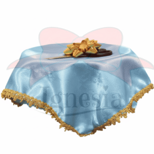 Nampan Opening Ceremony Biru Muda 35cm Muat 3-4 Gunting Lis Gold Bisa Custom