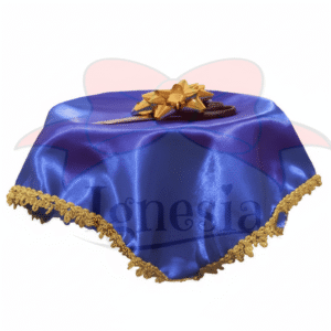 Nampan Peresmian Biru 35cm Muat 3-4 Gunting Lis Gold Bisa Custom