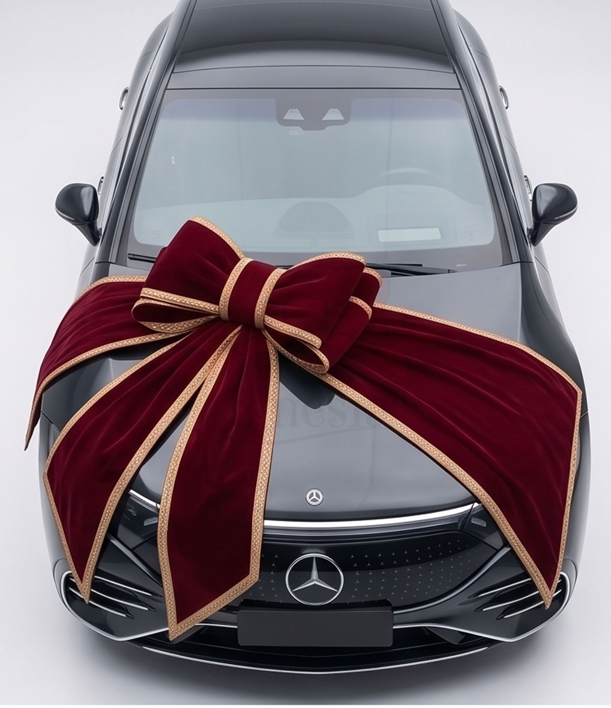Pita Besar Dekorasi Mobil Baru Premium Mewah Bahan Bludru Lis Gold