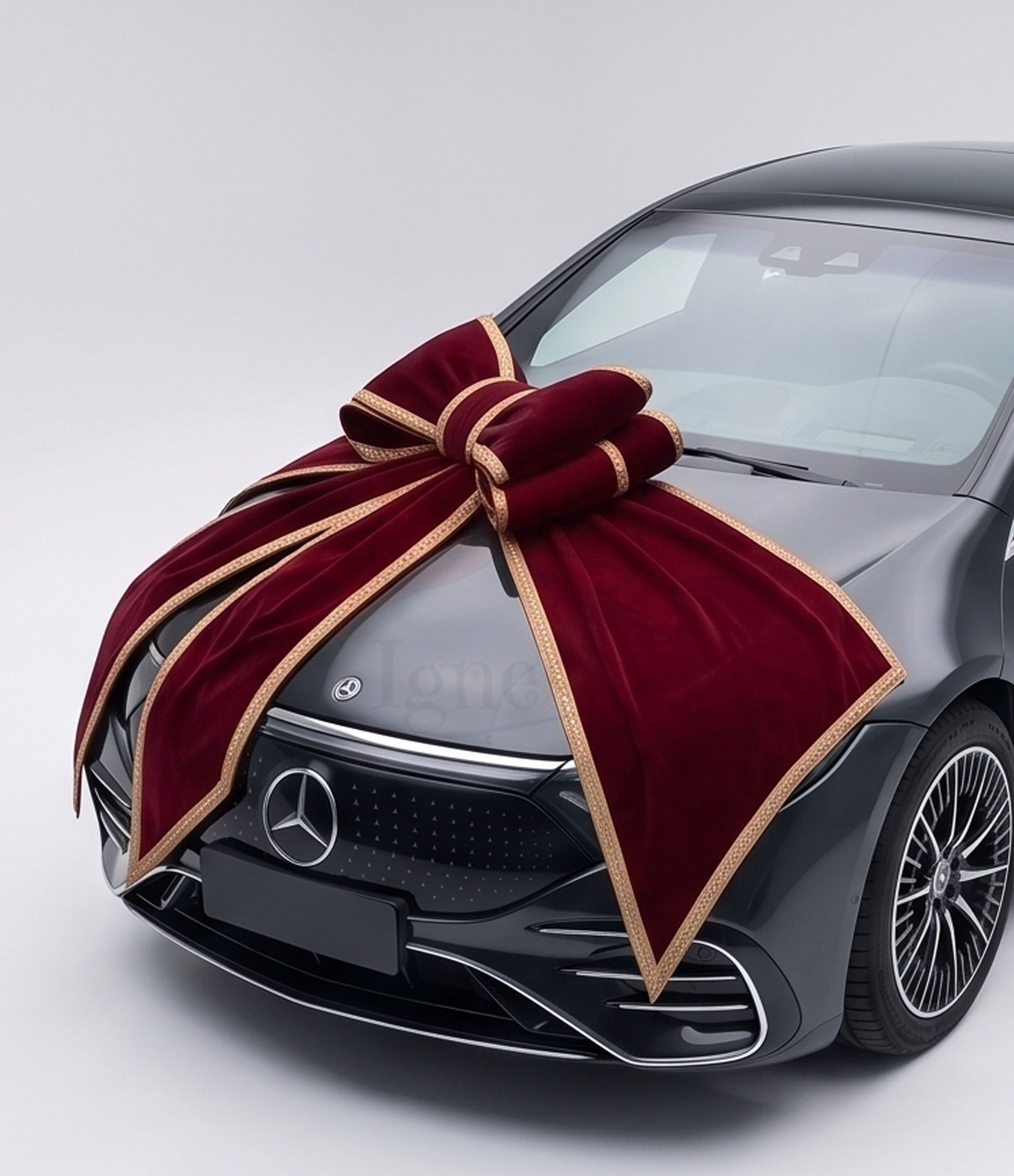 Pita Besar Dekorasi Mobil Baru Premium Mewah Bahan Bludru Lis Gold